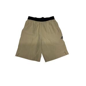 Adidas Women’s Beige Tan Athletic Shorts Black Waistband Size XS NWT